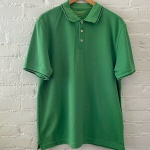 John Bartlett Polo Mens Consensus Performance Short Sleeve Shirt Green Large